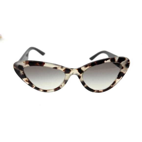Prada 0PR 13YS Full Rim Talc Havana Cat Eye Sunglasses-Defective - Picture 2 of 3